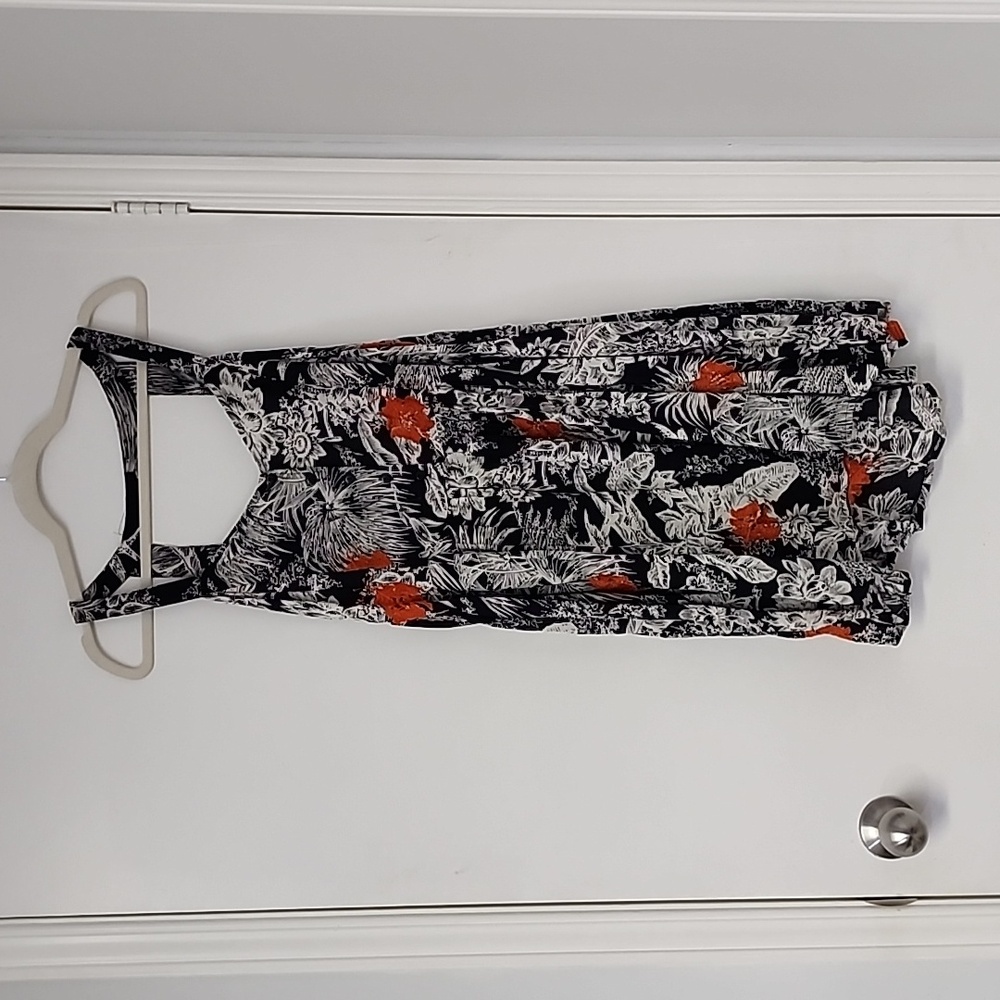 Topshop printed and embroidered summer dress, size 10